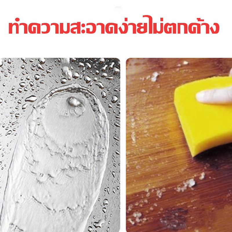COD เขียง 304 เขียงสแตนเลส เขียงทำอาหาร ทำความสะอาดง่ายและไม่ขึ้นรา กันความชื้น น้ํายาฆ่าเชื้อ ราคา ถูกที่สุด ดีลบีเคเค แกลเลอรีภาพที่ 8