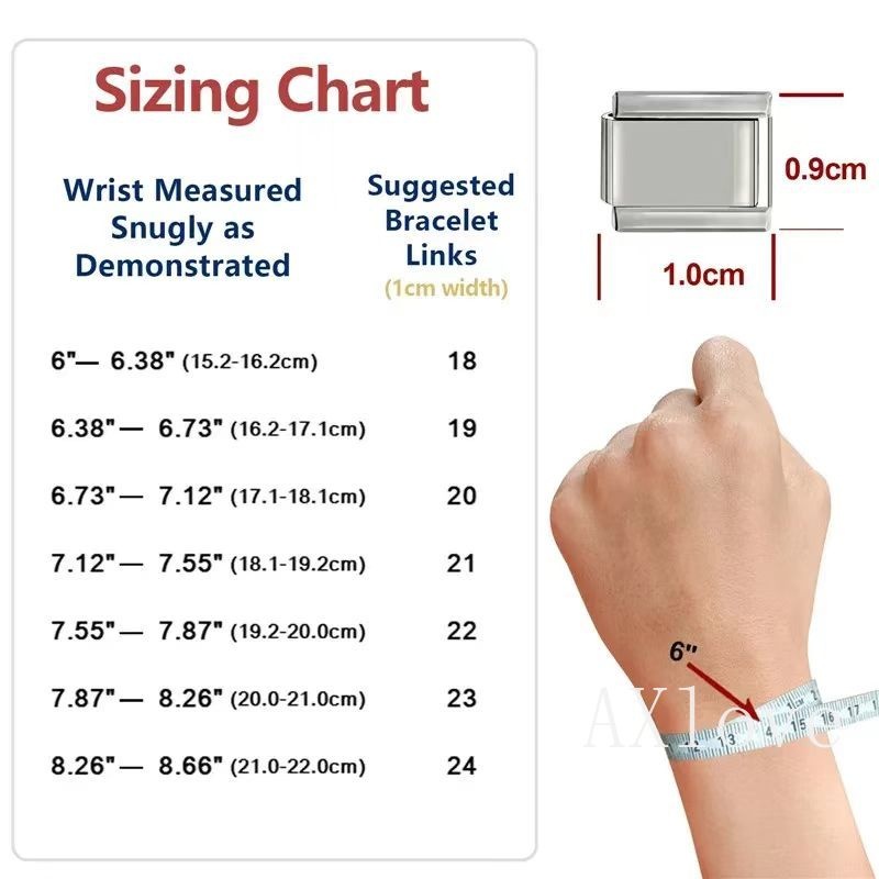 แฟชั่นสวยหวานน่ารักหัวใจรักอิตาลีเสน่ห์ลิงค์สําหรับ เสี่ยวหมี่ วงดนตรี 9 8/7/6/5/4/3 สร้อยข้อมือเครื่องประดับสแตนเลส ทําเอง ทํานาฬิกาวง