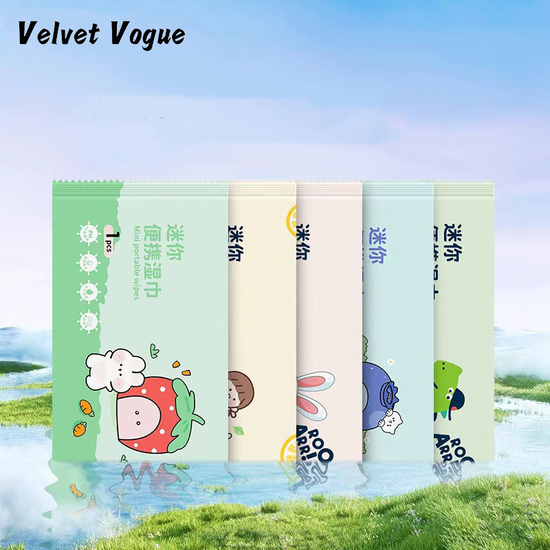 VELVET VOGUE ทิชชู่เปียกเด็ก ไม่มีแอลกอฮอล์และกรดต่างๆใช้งานสะดวก ทิชชูเปียก 1แพคมี 1/10/80แผ่น