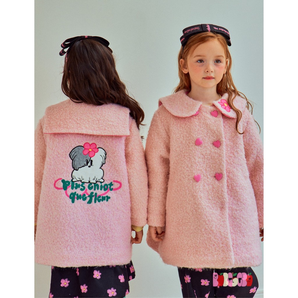 IRIS KIDS 24Winter IKJ2415 little girl be happy fur jacket เสื้อผ้าเด็ก เสื้อกันหนาว ใส่ได้-10องศา สไตล์เกาหลี ผ้านิ่ม
