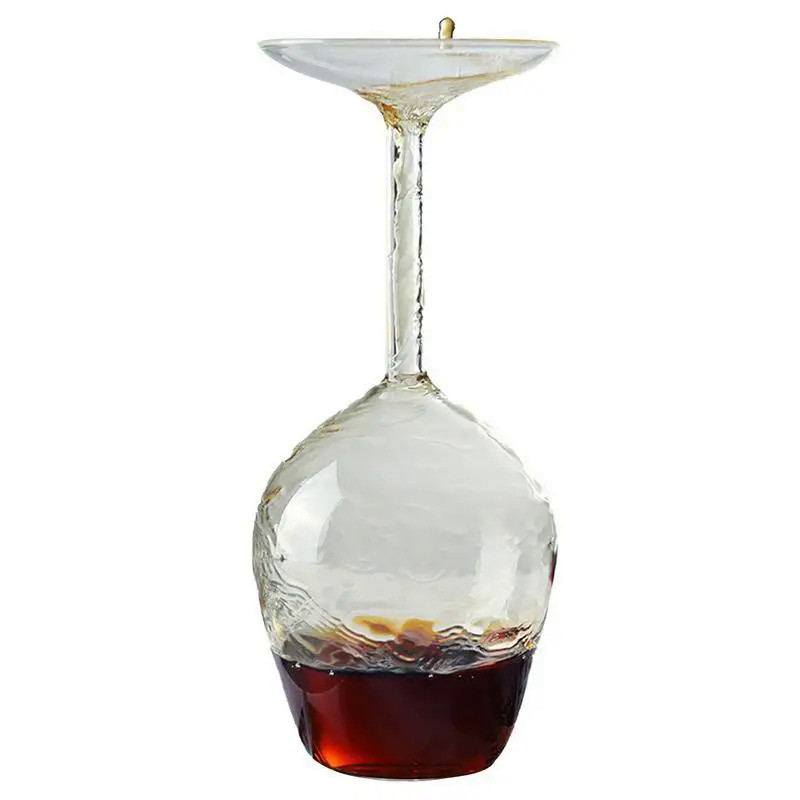Upside Down Wine Glass 14 Fl oz Creative Upside Down Cups Upside Down Cocktail Glass Martini Glasses