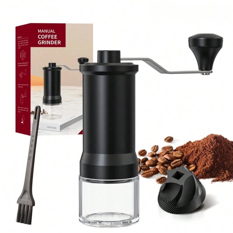 เครื่องบดกาแฟ, แบบแมนนวล, เซรามิก, สำหรับเมล็ดกาแฟ, เครื่องบดมือ, โถแก้ว,Stainless steel manual coffee grinder