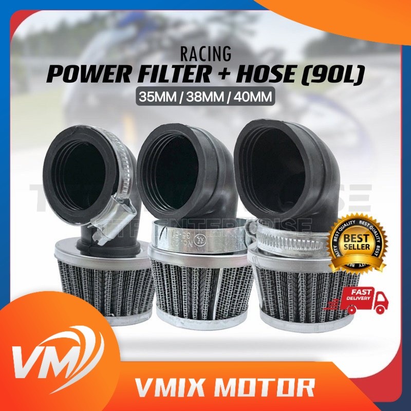 POWER FILTER + HOSE (90L) RACING ( 35MM / 38MM / 40MM ) UNIVERSAL