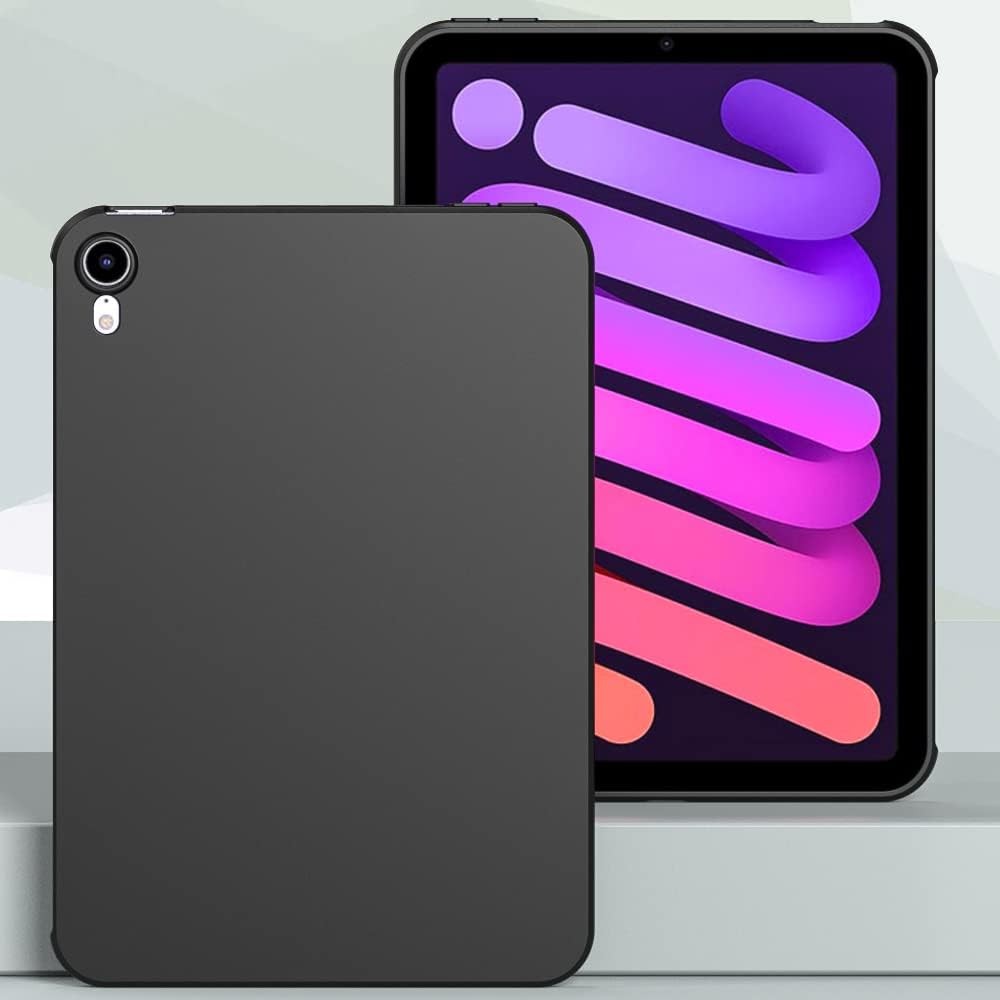 สําหรับ Apple iPad mini (2024) เคสแท็บเล็ต Slim Design ซิลิโคนอ่อนนุ่มป้องกันฝาครอบสีดําสําหรับ Apple iPad mini (A17 Pro) A2995 A2996