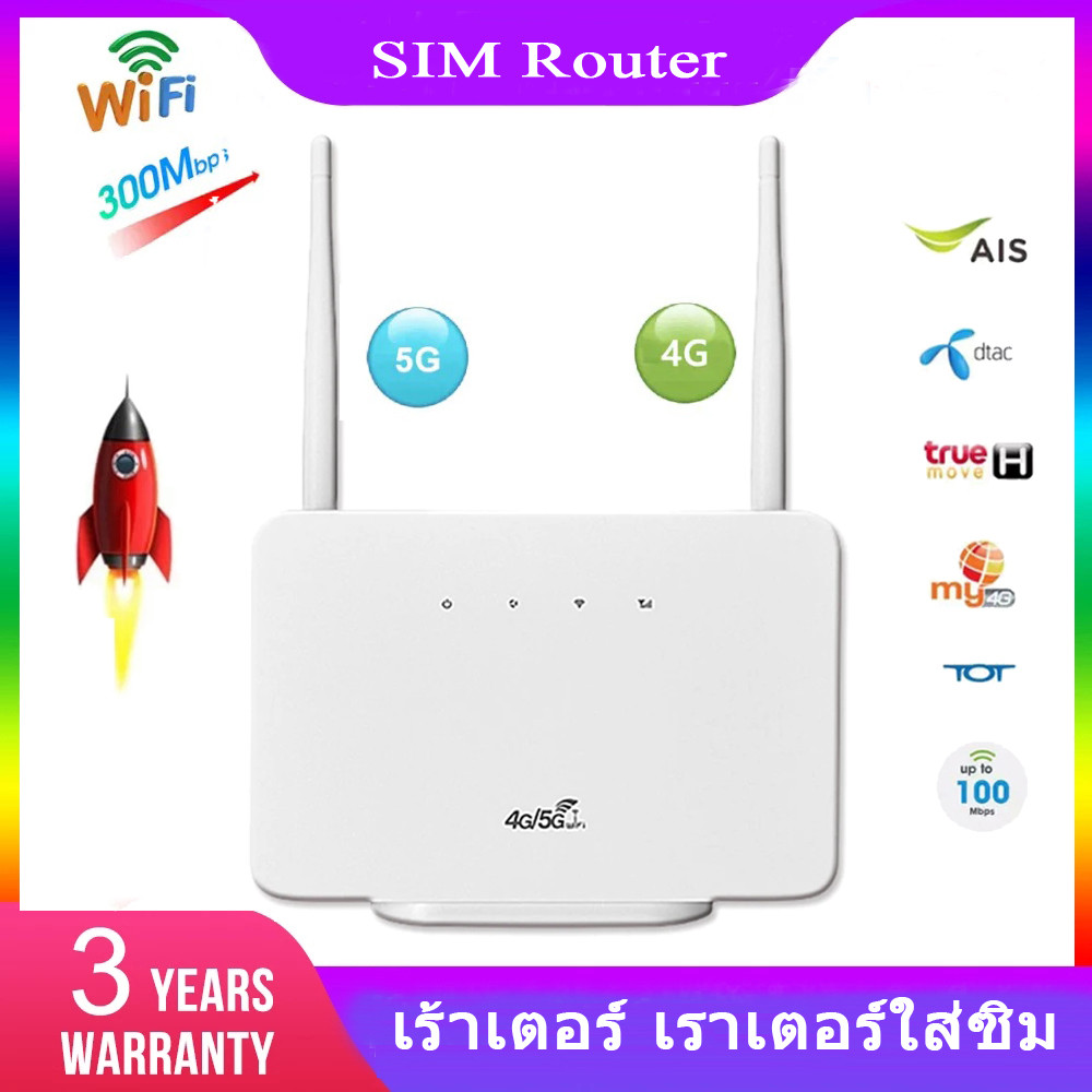 4G 5G เราเตอร์ใส่ซิม WIFI เร้าเตอร์ เร้าเตอร์ไวไฟ ใส่ซิม ไวไฟเร้าเตอร์ Sim Router 300Mbps CCTV ราวเตอร์ ซิมเราท์เตอร์