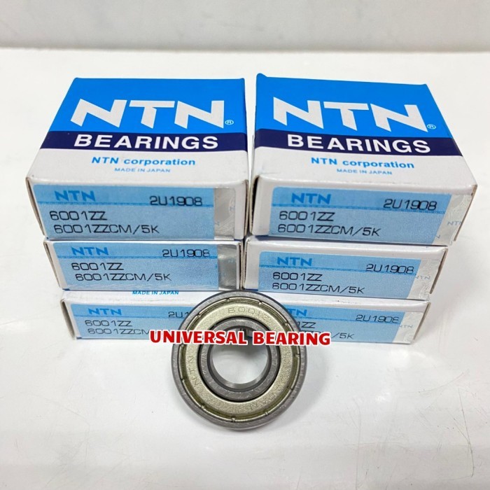 แบริ่ง 6001 ZZ NTN IRON LID DIMENSIONS 12X28X8MM 6001ZZ NTN