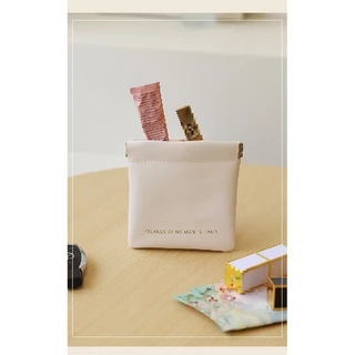 กระเป๋าใส่เหรียญ ใส่ลิปสติก หนัง pu ขนาดเล็ก สําหรับผู้หญิง กระเป๋าบีบ coin bag wallet bag purse women