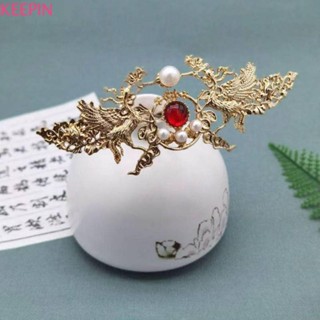 เก็บไว้ สไตล์โบราณมงกุฎผมสไตล์จีนอุปกรณ์ผมแต่งงานที่เรียบง่า…