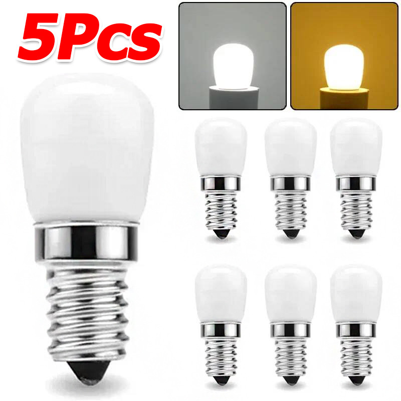 1/3/5 ชิ้น Mini LED ตู้เย็นหลอดไฟ / E12 เปลี่ยนหลอดไฟสกรู / หลอดไฟสกรูตู้เย็นในครัวเรือน