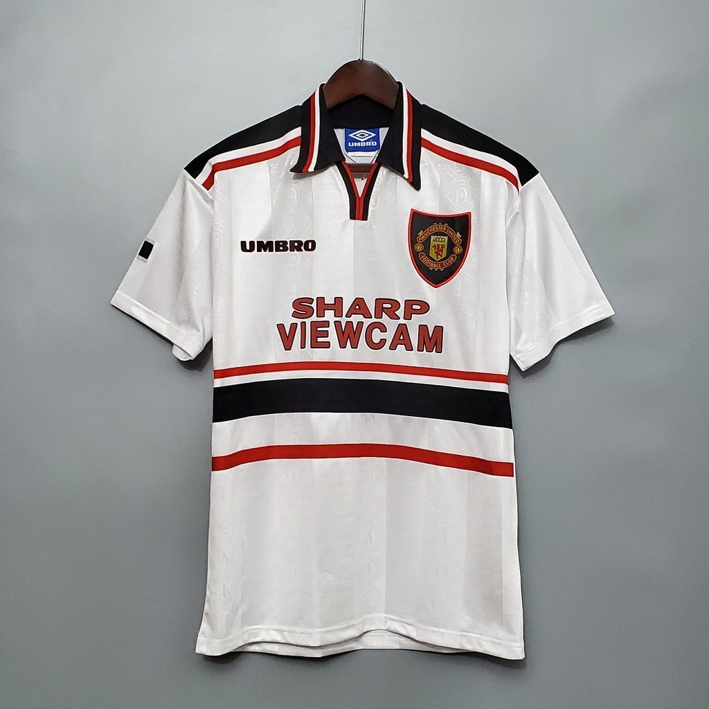 97 98 Manchester United MU Away Retro Soccer Jersey Football Vintage Shirt Classic Kit