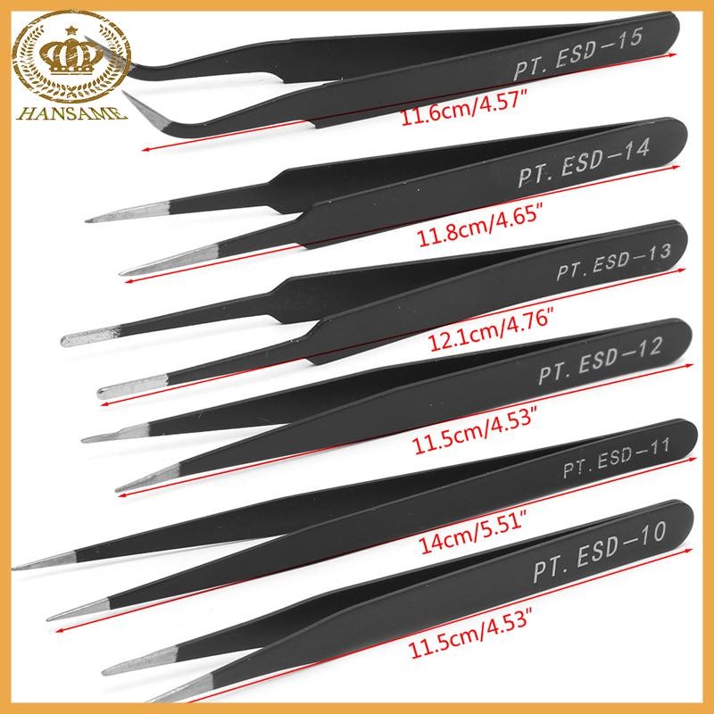 Han Precision แหนบ DIY เครื่องประดับทําเล็บเครื่องมือหยิบเจลสแตนเลส