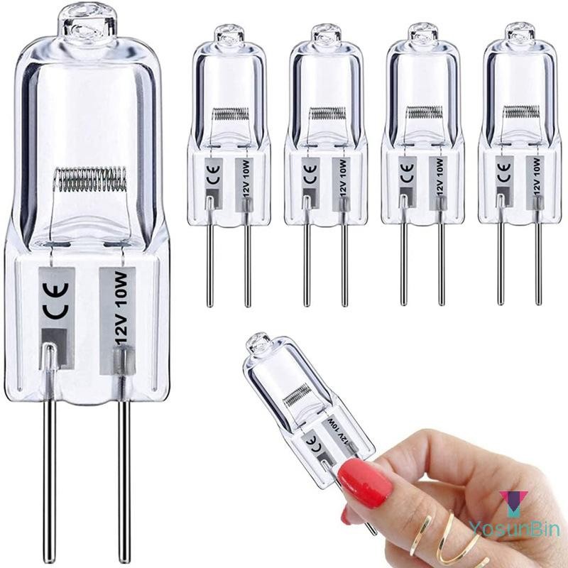 Yosunbin] 10 ชิ้น/เซ็ต 5W 10W 20W 35W 50W 2900K Haen Warm Energy G4 12V หลอดไฟไฟในร่ม JC Bi-Pin LED คริสตัล Globe โคมไฟใหม่