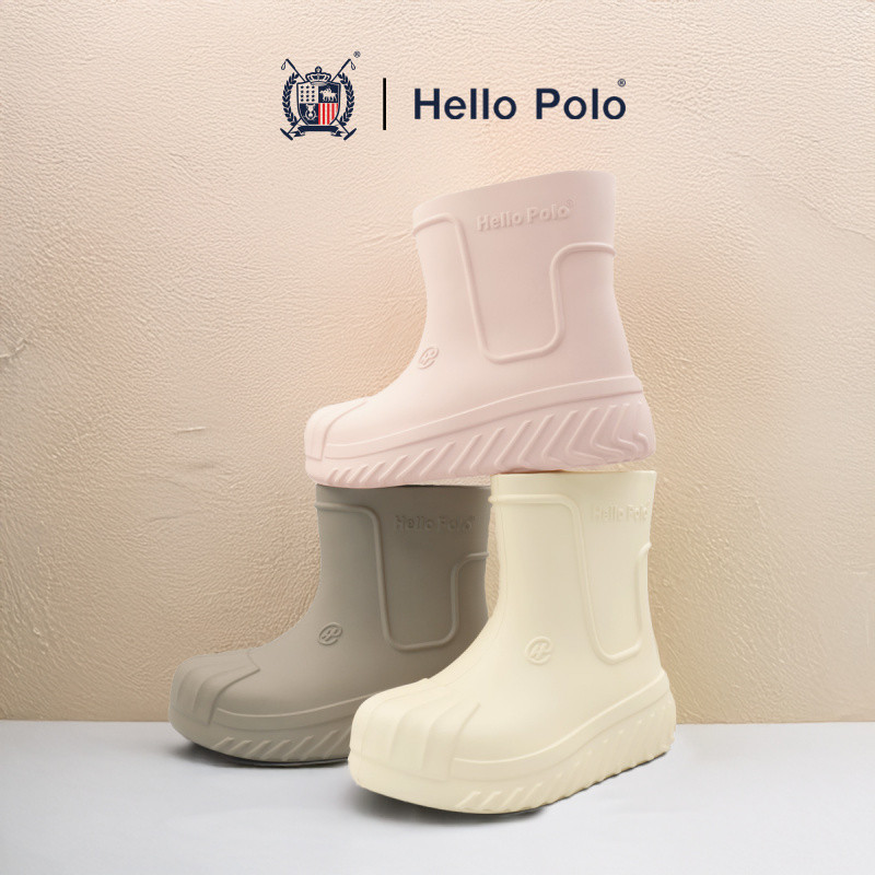 Hello Polo รุ่น HP8029 รองเท้าบูท EVA พื้นหนานุ่ม กันลื่น กันน้ำ พื้นนุ่ม แฟชั่นผู้หญิง เสริมส้นสูง 4 CM. Size 36 - 41