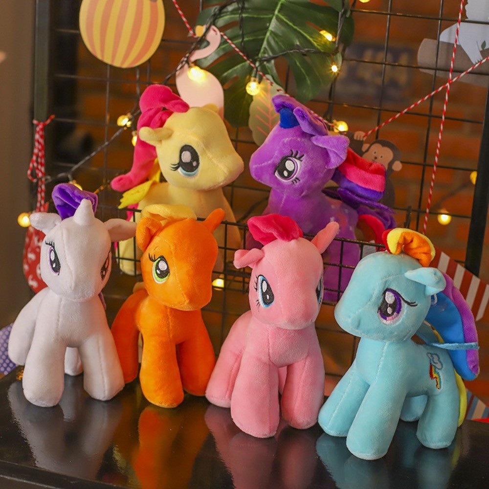 ในสต็อก My Little Pony Series25 ซม./30 ซม./40 ซม.รุ่น Q นั่งตุ๊กตาน่ารัก Twilight Sparkle หมอนเครื่องประดับเด็ก Plush ของเล่นของขวัญวันวาเลนไทน์ Pony Rainbow Plush Soft