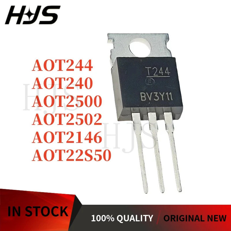 1-5PCS AOT240 AOT244 AOT2500 AOT2502 T240 T244 T2502 T2500 TO-220 Field-effect ทรานซิสเตอร์