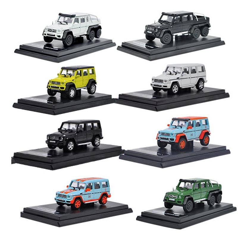 รถรุ่น 1: 64 Mercedes-Benz G63 6X6 4X4 G500 AMG Benz G-Class Pickup โรงงานเดิมตกแต่งรถของเล่นเด็ก