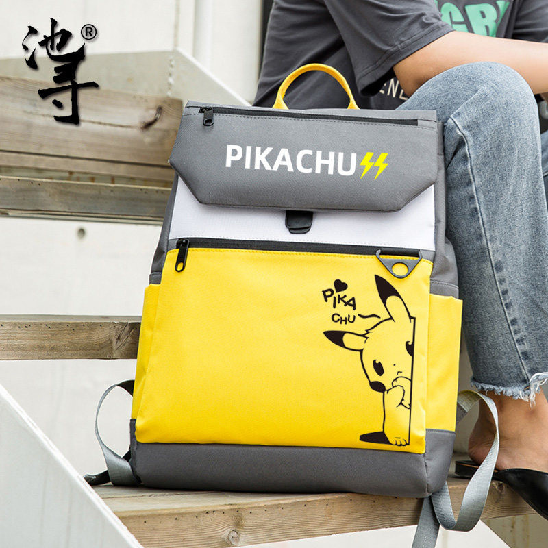 【พร้อมส่ง】กระเป๋า pokemon โปเกม่อน pikachu gengar eevee charizard bag backpack เป้นักเรียน travel ba