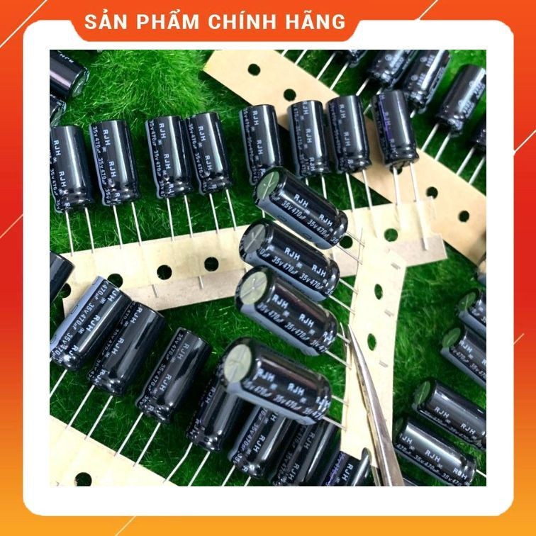 [ 2 ชิ้น ] ELNA RJH CAPACITOR 35V 470UF 35V, 35V470UF, 470UF35V (ขนาด 10x21x5mm )