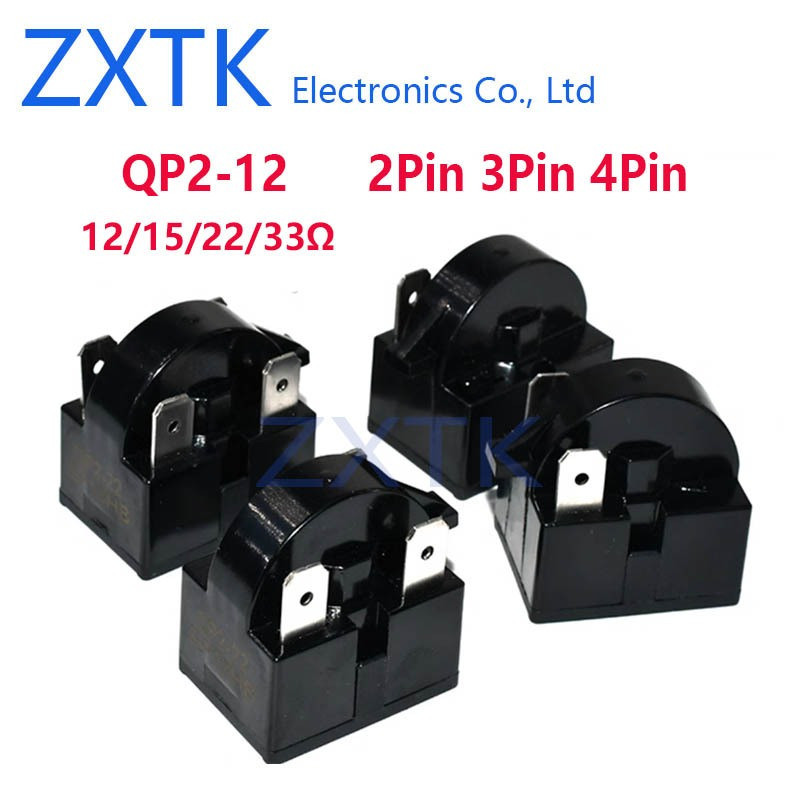 ใหม่ CHIP 1 ชิ้น/ล็อต QP2-12 12/15/22/33Ω ตู้เย็นรีเลย์โอเวอร์โหลด PTC Starter ตู้เย็นตู้แช่แข็ง Peti Ais Sejuk Minibar Compressor 2Pin 3Pin 4Pin L9C6