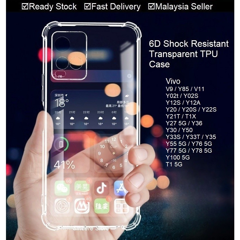 CASE VIVO Y22 / Y35 ANTICRCK JELLY CASE AIRBAG