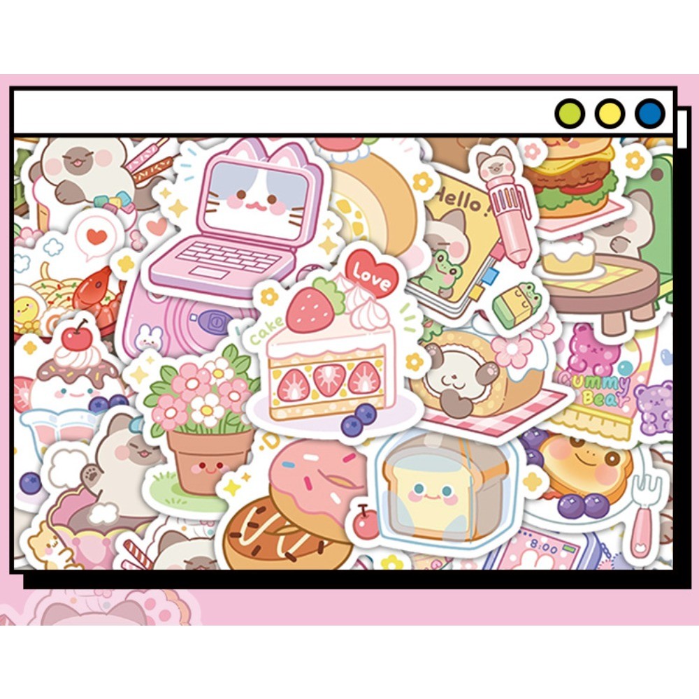 สติกเกอร์หมีขนมหวาน 60 ชิ้น - ตกแต่งสร้างสรรค์น่ารักและน่ารักสําหรับโน๊ตบุ๊ค, เครื่องเขียน & บัญชีมือ DIY (แนะนํา) - รูปที่ 4
