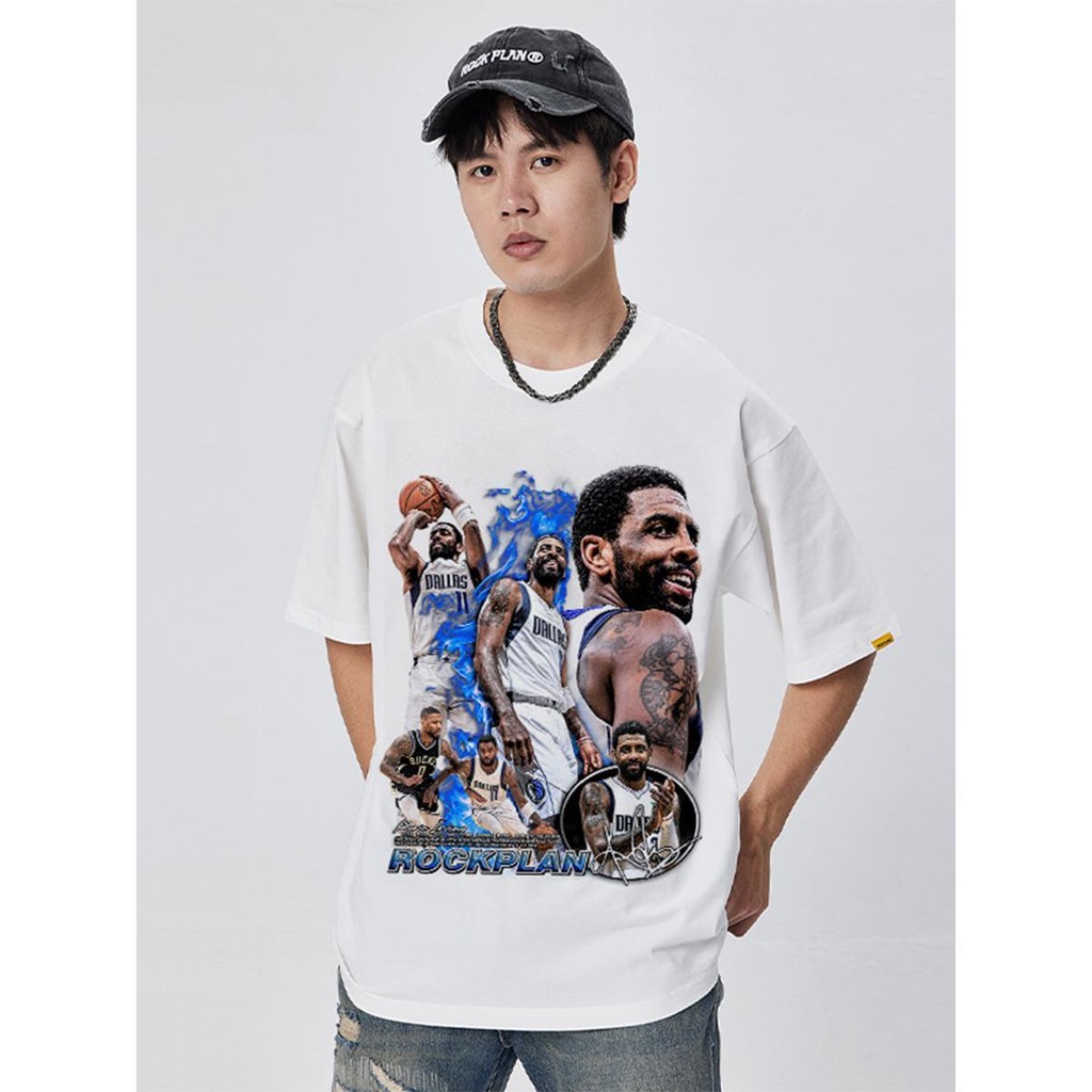 ผู้เล่นบาสเก็ตบอล Kyrie Irving Tshirt สําหรับแฟนๆ เสื้อยืดแขนสั้น Size S-5XL