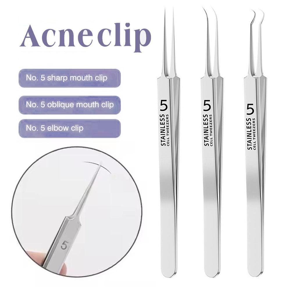 Acne Care เข็ม Ultrafine แหนบ Double Head Needle สแตนเลส เหมาะสําหรับความงาม V3V8