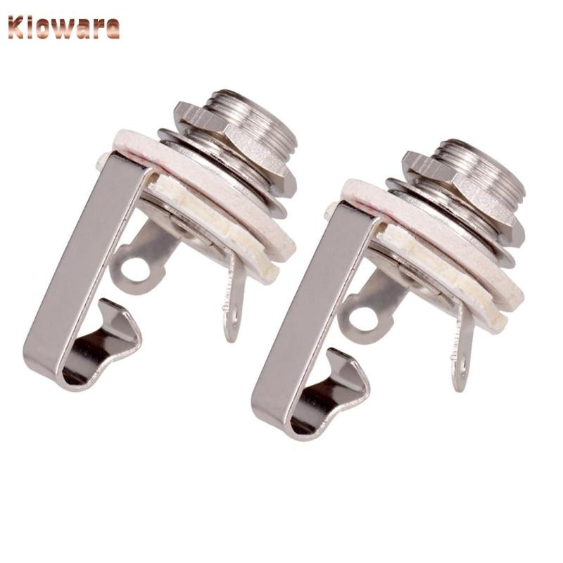 [Kloware] Instrument Accs 1/4" Jack Guitar Socket Plug Output for Guitar Pickup Silver
