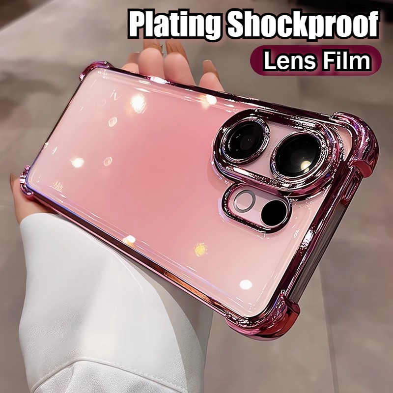 ปลอกสําหรับ VIVO X200 FE Pro X200 5G VIVOX200FE X200PRO เคสโทรศัพท์ใสสี่มุม Anti Fall กันกระแทก Came เลนส์ป้องกันปลอกอ่อนฝาหลัง