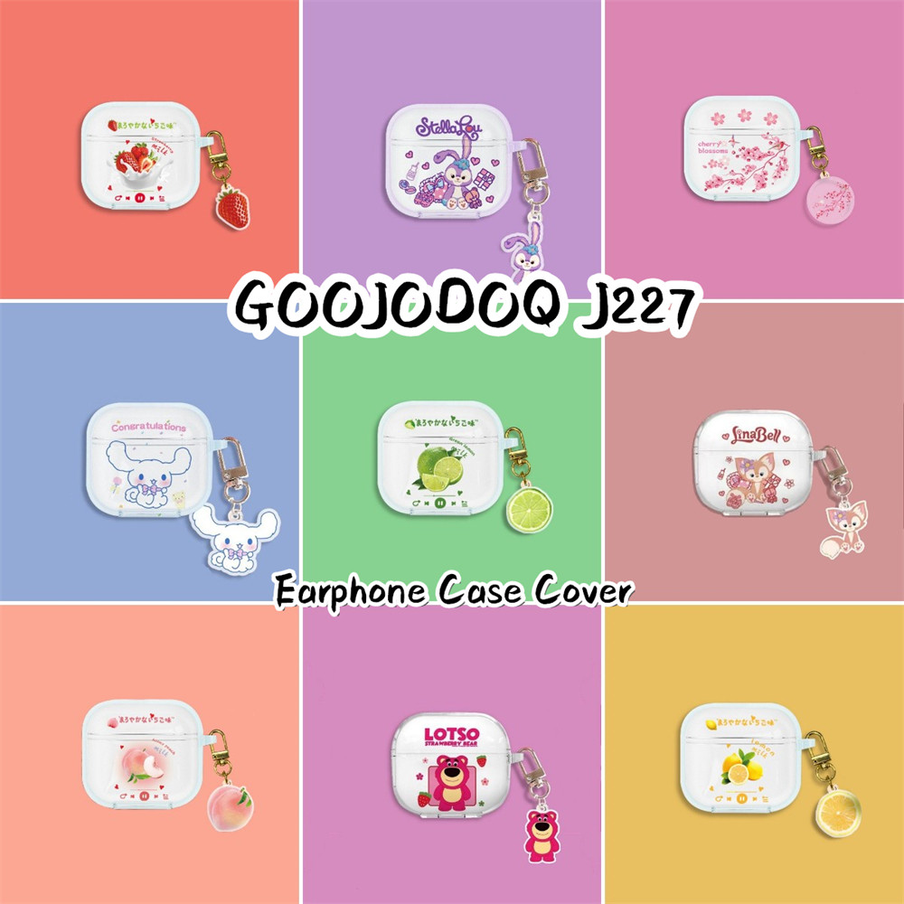 In Stock สําหรับ GOOJODOQ J227 กรณีหูฟังกรณีการ์ตูนปลอกซิลิโคนอ่อนนุ่มโปร่งใส