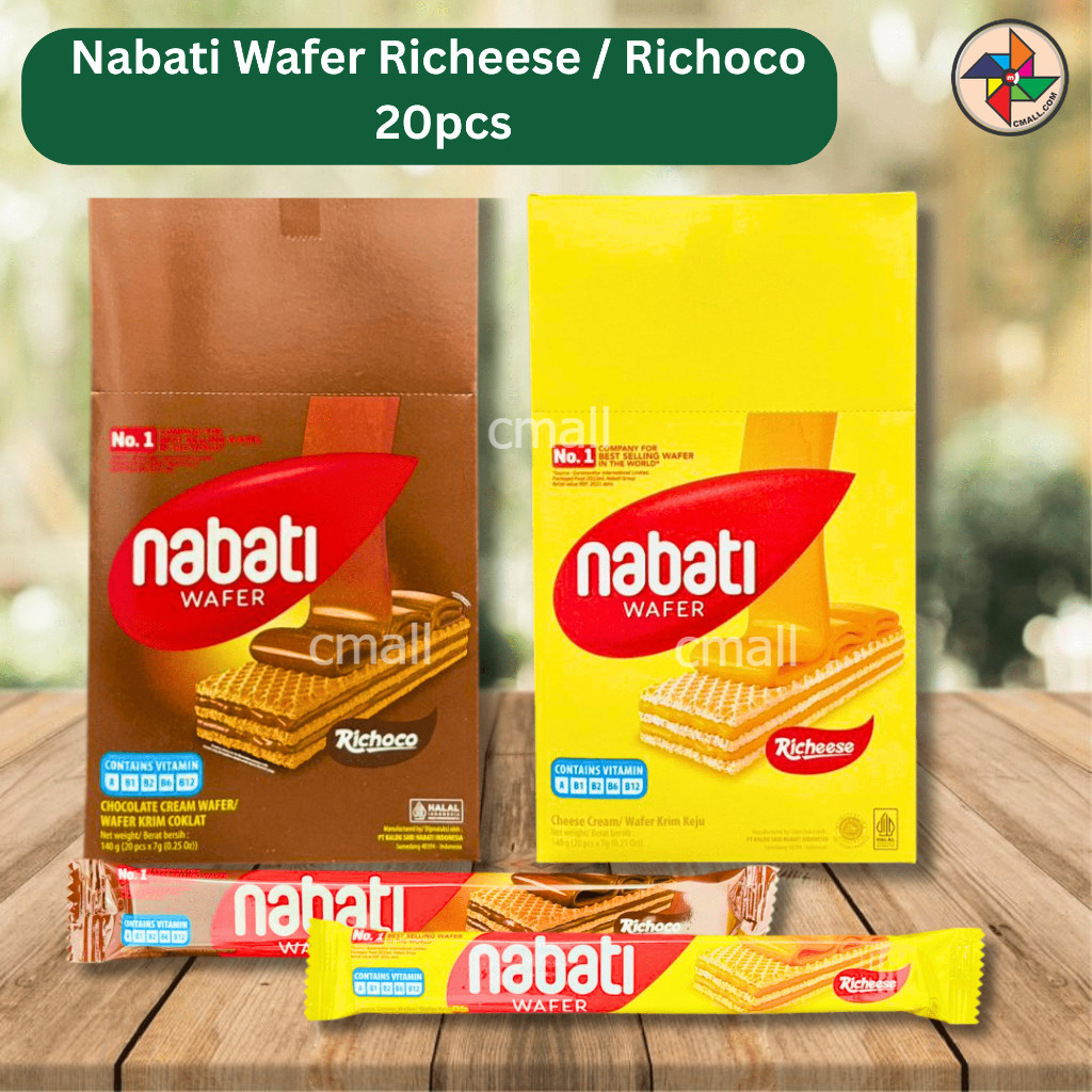 [CM] Nabati 20 x 7g เวเฟอร์ครีม Biskut เวเฟอร์ Berkrim Richeese / Richoco / Mix ( 20 ชิ้น ) ฮาลาล
