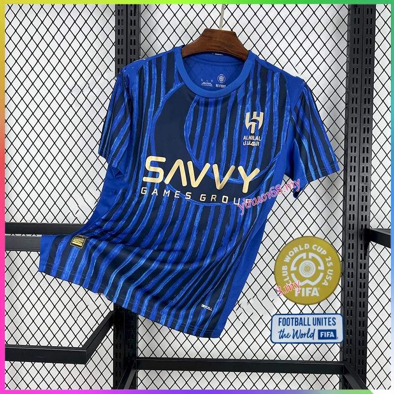 แฟน ๆ Issue Al Hilal Jersey 2025-26 เสื้อฟุตบอลสโมสรฟุตบอลโลก