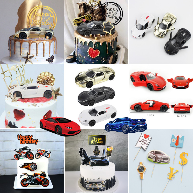 โมเดลรถยนต์ รถสปอร์ต เรซซิ่งคาร์  ป้ายแต่งเค้กรถยนต์  ป้ายแต่งเค้กมอเตอร์ไซค์    พร้อมส่งในไทย