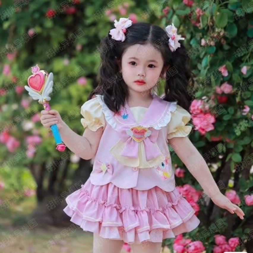 ชุดกระโปรงนางเงือกน่ารัก พร้อมลายการ์ตูนอะนิเมะสไตล์ J-Kids สำหรับคนรักสัตว์เลี้ยง ชุดฤดูร้อนสองชิ้น