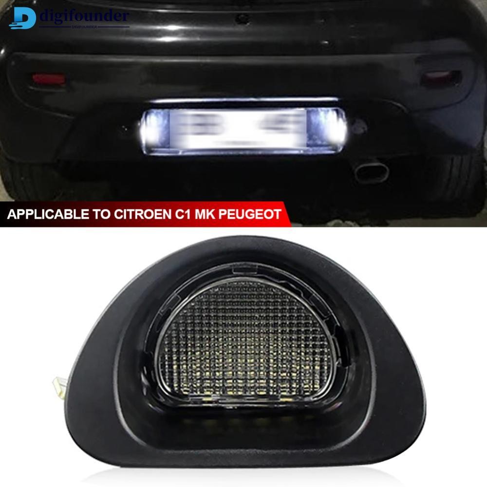 DIGIFOUNDER รถ LED ป้ายทะเบียนจํานวนโคมไฟสําหรับ Peugeot 107 05-14 Canbus สําหรับ Citroen C1 MK I 05