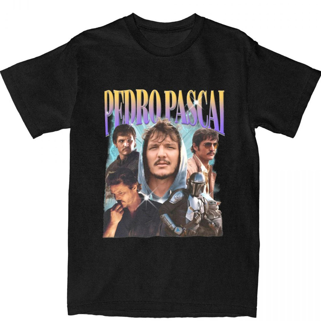 เสื้อยืดแขนสั้นสไตล์ Retro 90s แบบ Pedro Pascal