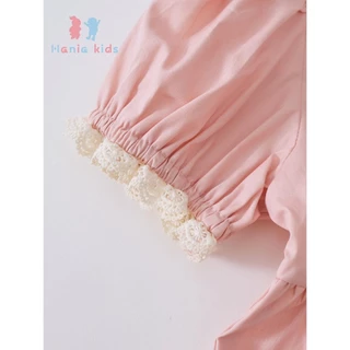 Hania kids - เดรสลูกไม้ชมพู สไตล์เกาหลี น้องใส่แล้วหวานมาก K5125668