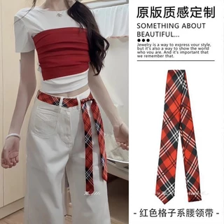 เข็มขัดเอวแบบสายโซ่สไตล์เกาหลี chic
