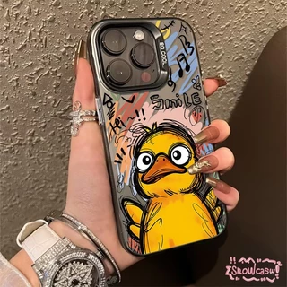 เคส Vivo Y17s Y18 Y15 Y22 Y21 Y27 Y17 Y78 Y20 Y12i Y02 Y15s Y33s Y36 Y100i Y23s กราฟฟิตีเป็ดสีเหลืองน่ารัก