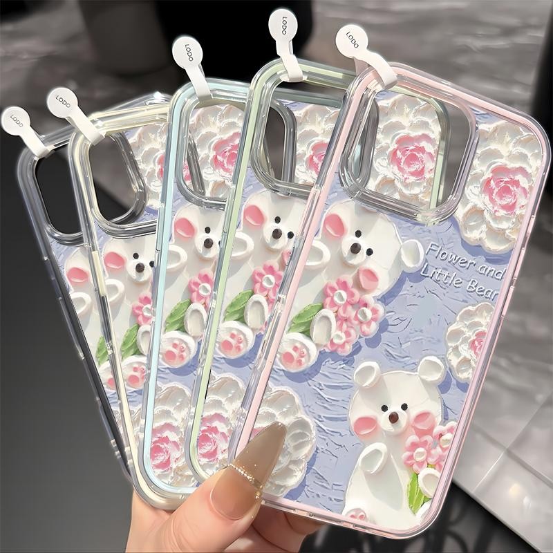 ตุ๊กตาหมีป้องกันสนามสําหรับiPhone 14 15 16 11 13 12 13PRO 12PRO 12PROMAX 16PROMAX 13PROMAX 16PLUS 14