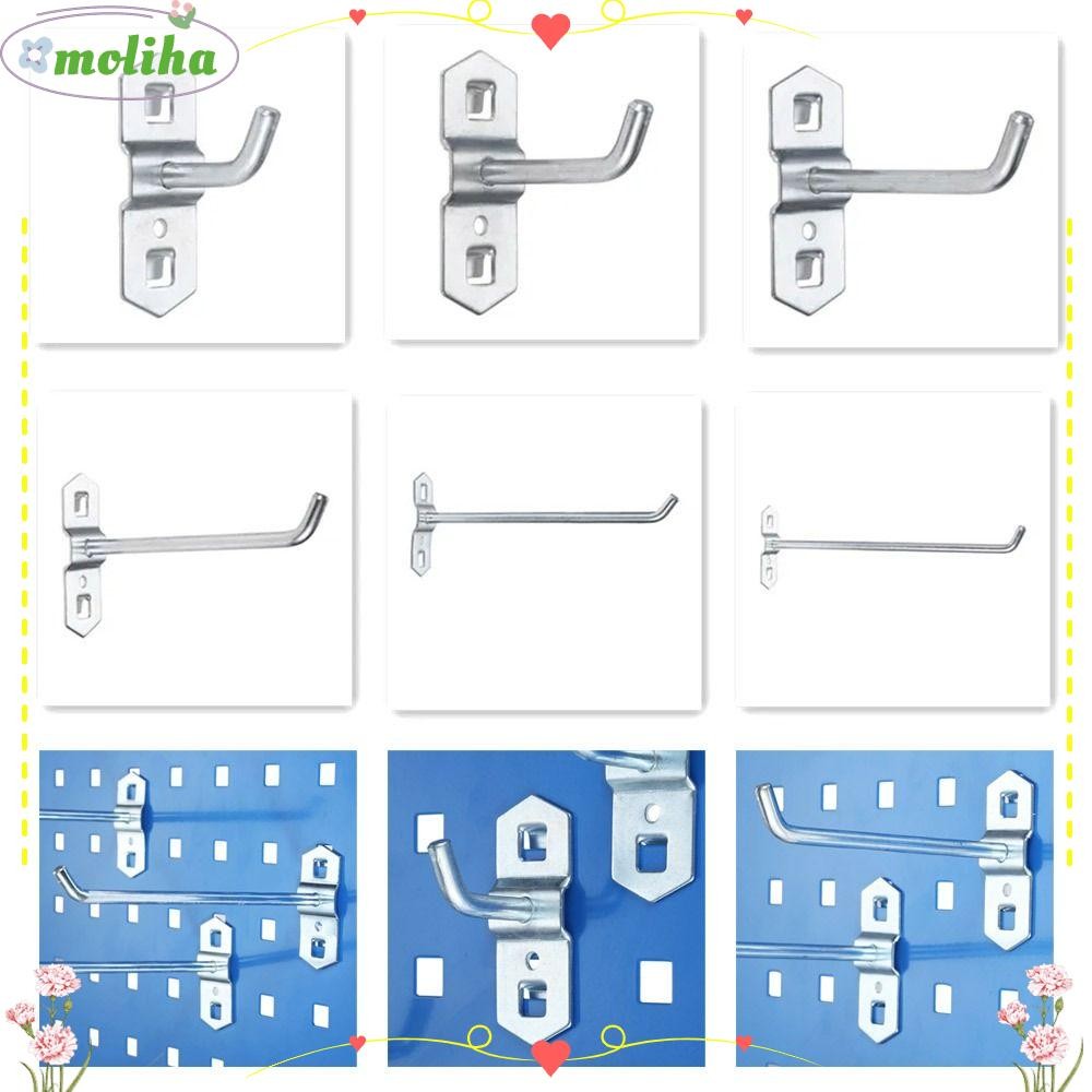 MOLIHA 1 ชิ้น Hole Board Hook,ฮาร์ดแวร์เหล็กเครื่องมือเฉียงแขวน,ทนทาน 25/50/75/100/150/200 มิลลิเมตรค้อน/คีมชั้นเก็บ Pegboard Hook สําหรับ Shop ชั้นวางที่ดี