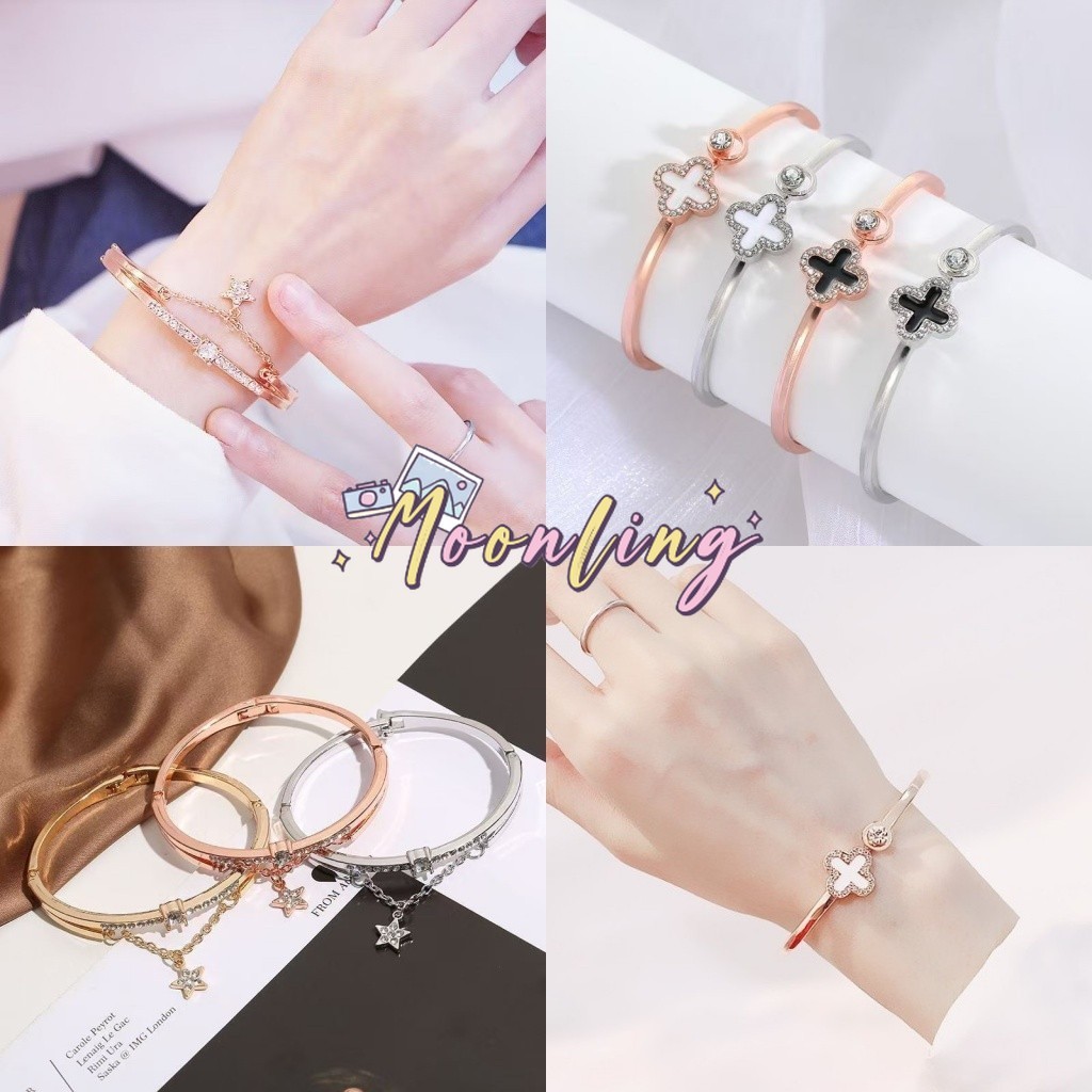 🌜Moonling🌛พร้อมส่งจากไทย กําไลข้อมือดอกไม้ สร้อยข้อมือ เครื่องประดับแฟชั่น สไตล์เกาหลี *BRL-3/BRL-4*