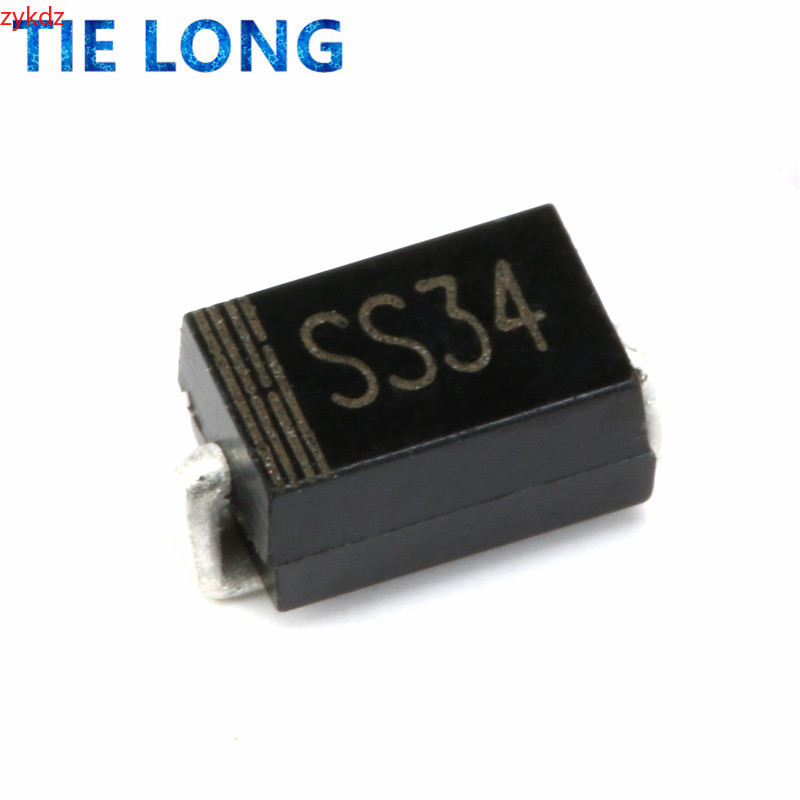 50 ชิ้น 1N5822 SMA SS34 smd do-214ac IN5822 Schottky ไดโอด ss34