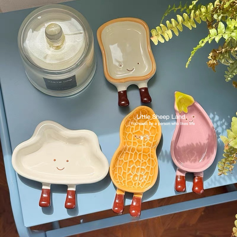 ถ้วยเล็ก ถ้วยน้ำจิ้ม เซรามิกส์ insรูปขนมปัง ถั่วลิสง มะเขือ น่ารัก Sauce cup