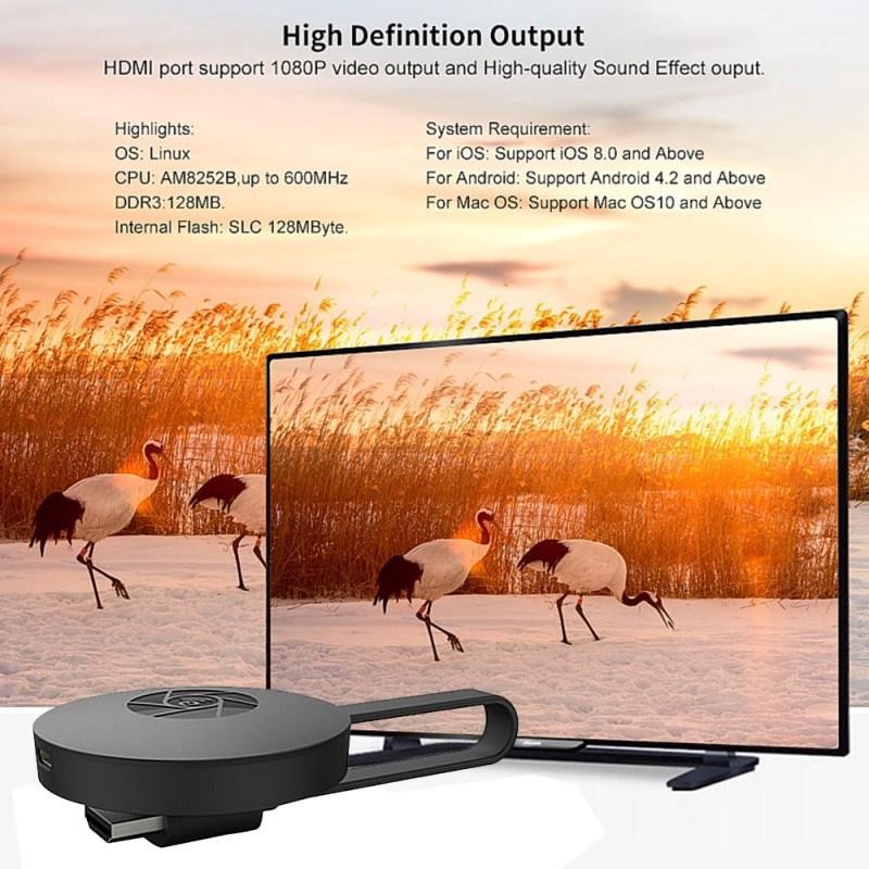 G2 M9 Plus 4K Wireless HDMI Dongle Google Chrome Cast AnyCast WeCast / HDMI Wifi Dongle / Receiver /