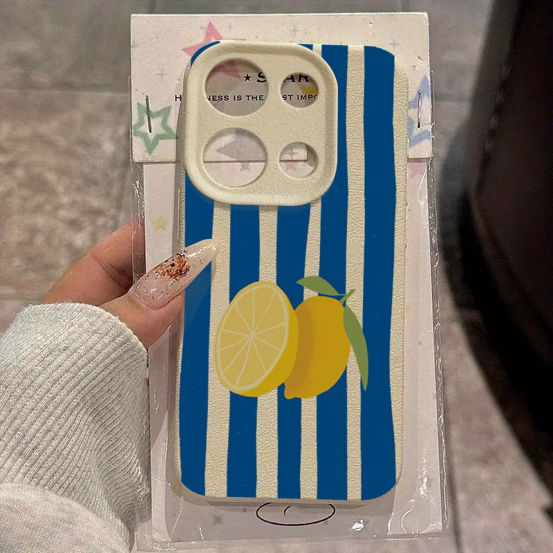 เคสโทรศัพท์สําหรับ POCO X7 X6 X5 F6 F5 Pro M6 Pro Mi 15 14T 13T Pro สีเหลืองมะนาวออกแบบพิมพ์ฝาครอบ