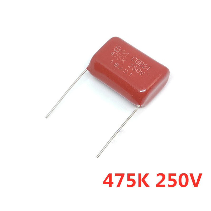 5PCS 250V475K Pitch 25MM 475K 250V 475J 4.7UF 475 4700PF CBB ตัวเก็บประจุฟิล์มโพรพิลีน RPLT