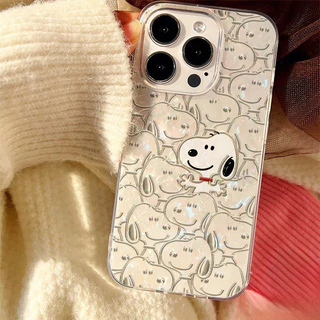 อะนิเมะน่ารัก Snoopy กรณีโทรศัพท์ทั้งหมดรวมป้องกันการตก ไอโฟน11 สำหรับ iphone 12 13 14 15Pro MAX X XS XR XS 7 8Plus