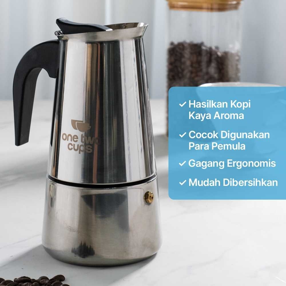 EZShopping Moka Pot เครื่องชงกาแฟเอสเปรสโซเตาตั้งพื้น 9 ถ้วย 450ml - Z20