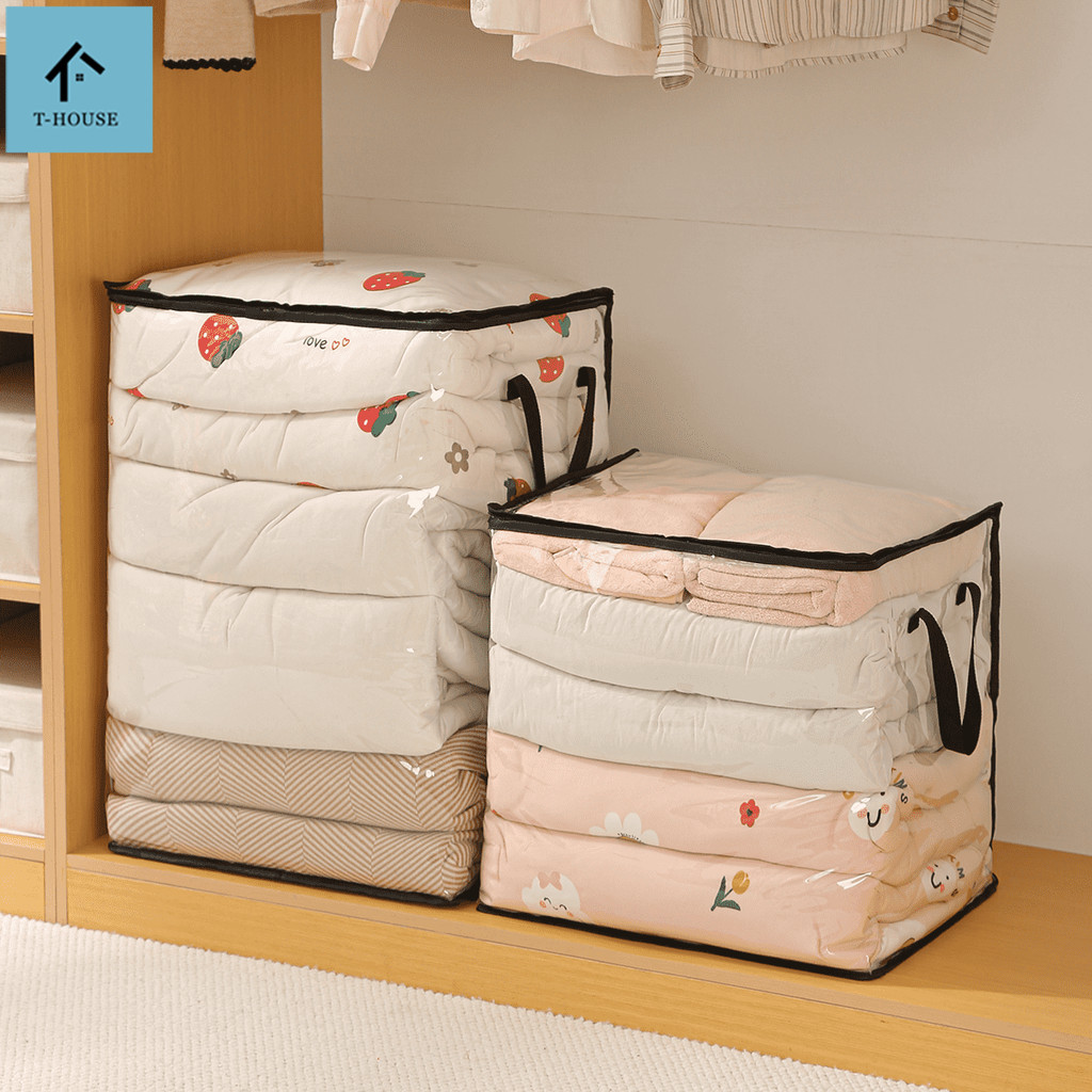 กระเป๋าเก็บผ้านวม กระเป๋าผ้านวม ไซส์ใหญ่จุใจ 55-140 ลิตร รับน้ำหนักได้มาก เสื้อผ้า ผ้านวม ผ้าห่ม หมอน